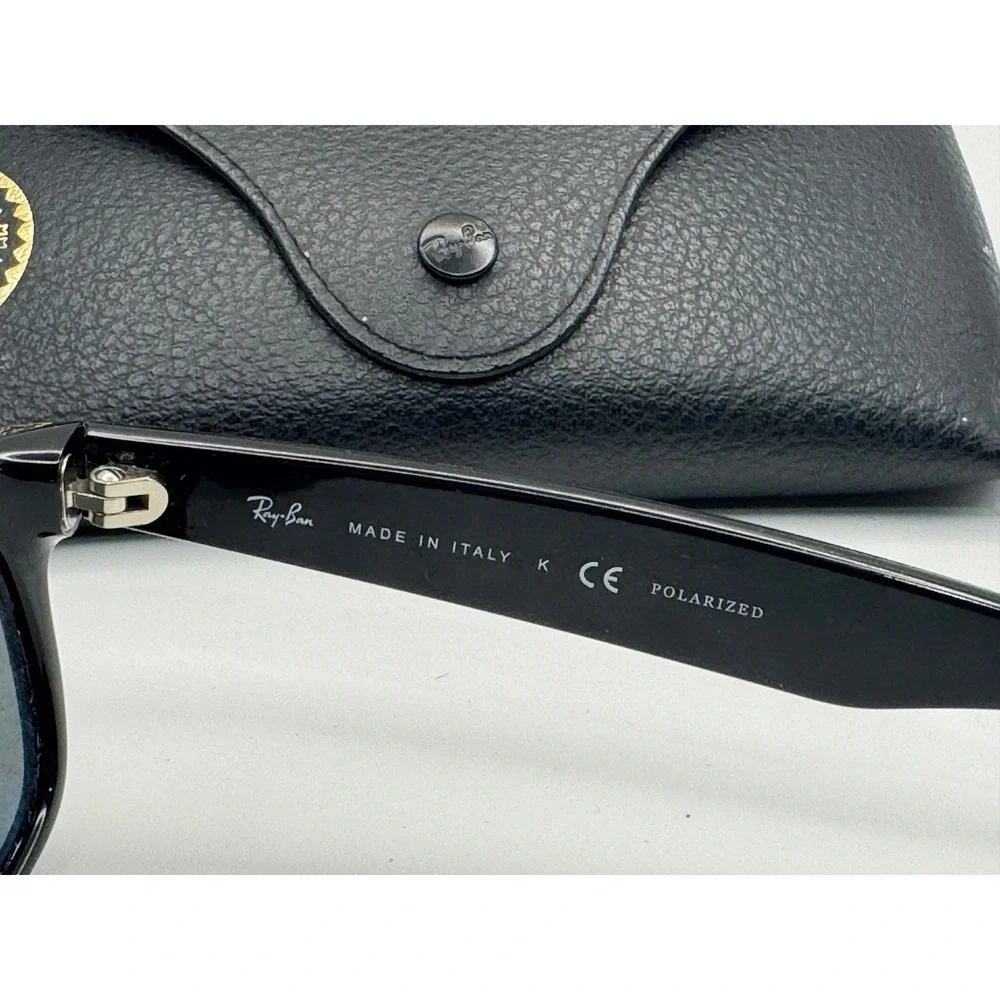 Ray-Ban RB2132 New Wayfarer Polarized Sunglasses Black 901/58 52mm Italy